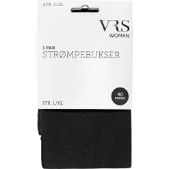 VRS WOMAN VRS Strømpebukser 40 Denier Str. S/M - Sort