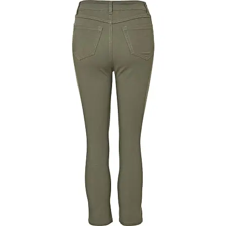 VRS Woman Basic VRS Dame Denim Capri Bukser Str. 44 - Oliven - Billede 2