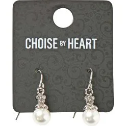 Choise By Heart Ørering Med Hjerte - Sølv