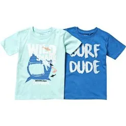 VRS Kids Basic VRS Børne 2-pak T-shirt Str. 134/140 - Mintgrøn/blå