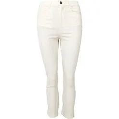 VRS Woman Basic VRS Dame Denim Capri Bukser Str. 44 - Råhvid