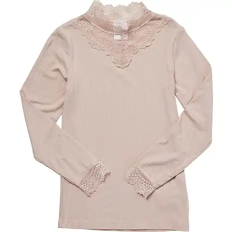 VRS Kids Basic VRS Børne Blondebluse Str. 134/140 - Lyserød