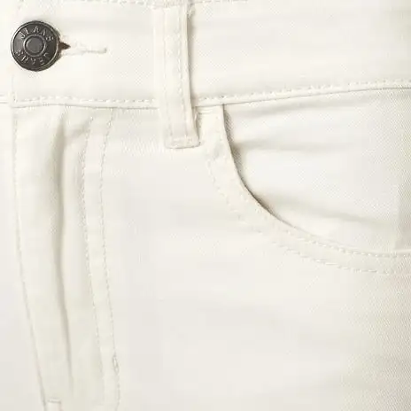 VRS Woman Basic VRS Dame Denim Capri Bukser Str. 46 - Råhvid - Billede 3