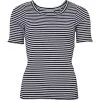 VRS Woman Basic VRS Dame Rib T-shirt Str. XL - Stribet