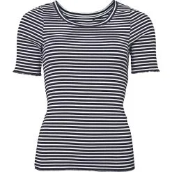 VRS Woman Basic VRS Dame Rib T-shirt Str. XL - Stribet