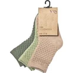 VRS Baby 3-pak Strømper Str. 23/25 - Multifarvet