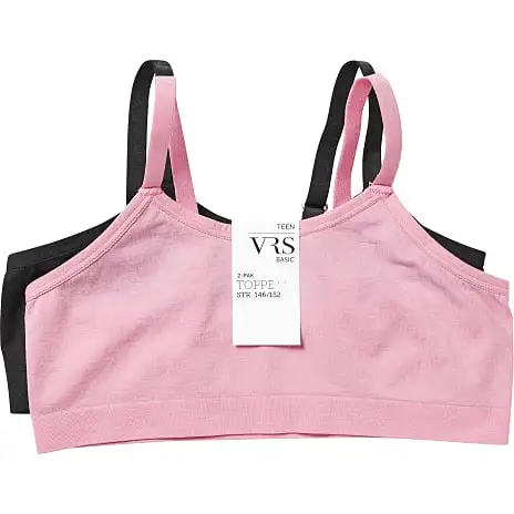 VRS Junior VRS Teen 2-pak Microfiber Top Str. 170 - Pink/sort