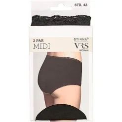 VRS WOMAN VRS Dame 2-pak Midi Trusse Str. 42 - Sort