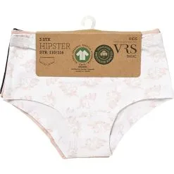 VRS Kids Basic VRS Børne 3-pak Hipsters Str. 134/140 - Multifarvet